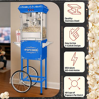 Foundation 8oz Popcorn Machine with Cart by Great Northern Popcorn