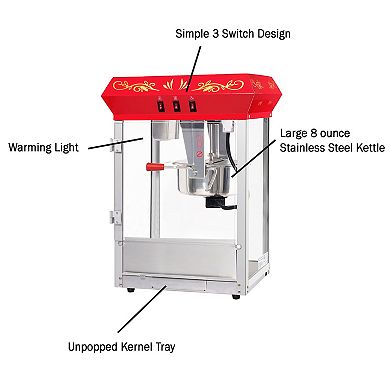 Antique Style Foundation 8oz Popcorn Machine by Great Northern Popcorn