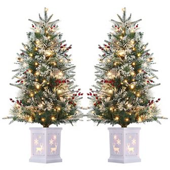 2 pc 3 FT Christmas Tree, Pre-Lit Christmas Tree with 78 LED Lights, Battery-Powered