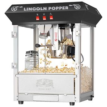 8oz Lincoln Black Popcorn Machine