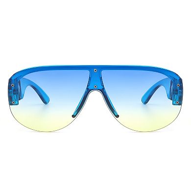Classic Half Frame Retro Oversized Aviator Sunglasses