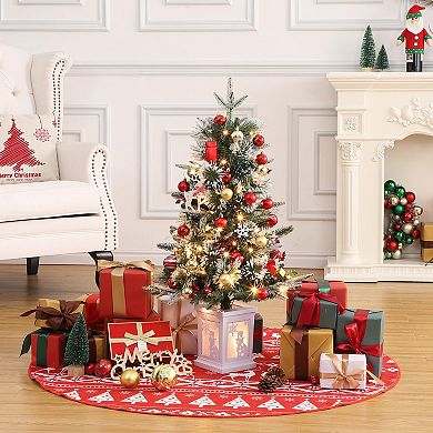 2pcs 3 FT Christmas Tree, Pre-Lit Christmas Tree with 78 LED Lights, Battery-Powered