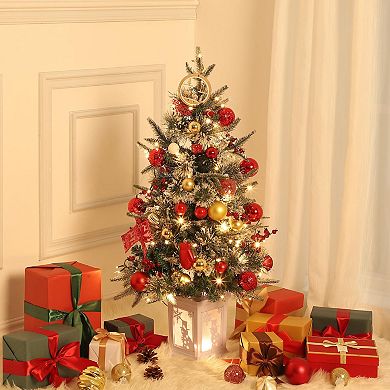 2pcs 3 FT Christmas Tree, Pre-Lit Christmas Tree with 78 LED Lights, Battery-Powered