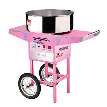 Vortex Pink Cotton Candy Machine with Cart by Great Northern Popcorn