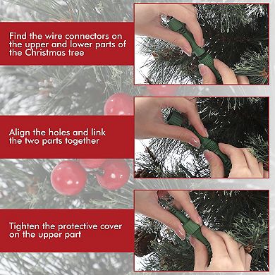 2pcs 4.5ft Artificial Christmas Tree,Prelit Christmas Tree for Party Decoration