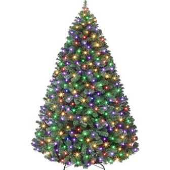 7.5Ft Prelit Pencil Christmas Tree with Warm White Party, Artificial Christmas Tree