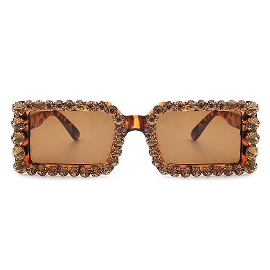 Rectangle Diamond Rhinestone Square Crystal Sunglasses