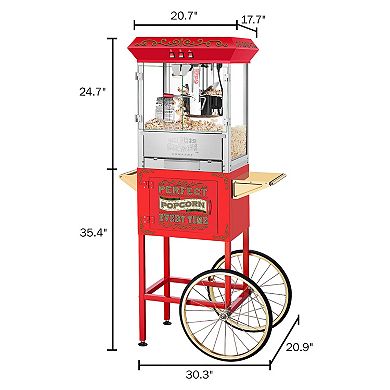 Perfect Popper 10oz Popcorn Machine with Cart by Great Northern Popcorn