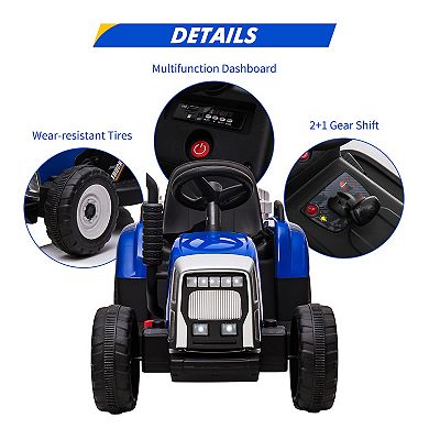 12V Kids Ride On Car Truck, 3-6 Years, with Remote Control, LED Headlights, Music Player&USB Port
