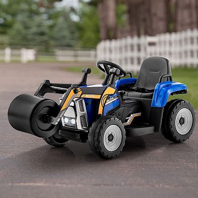 12v Kids Ride-on Road Roller With Remote Control