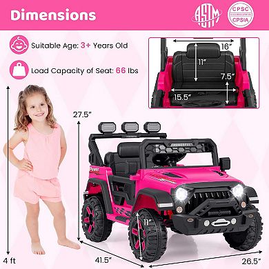 12v Kids Electric Ride-on Truck With Remote Control & Music