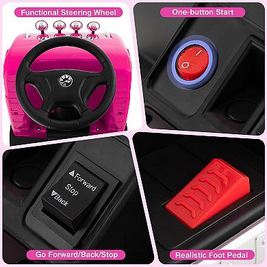 6v Kids Electric Ride-on Truck With Adjustable Seat