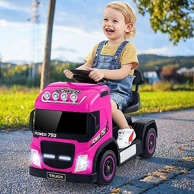 6v Kids Electric Ride-on Truck With Adjustable Seat