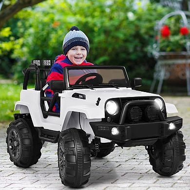 12v Kids Remote Control Ride-on Truck With Led Lights