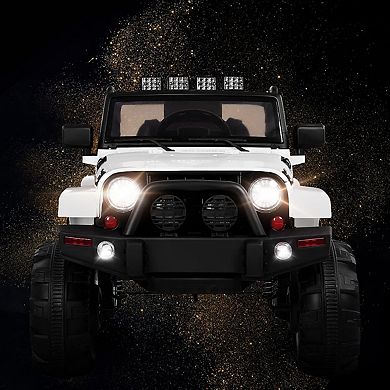 12v Kids Remote Control Ride-on Truck With Led Lights