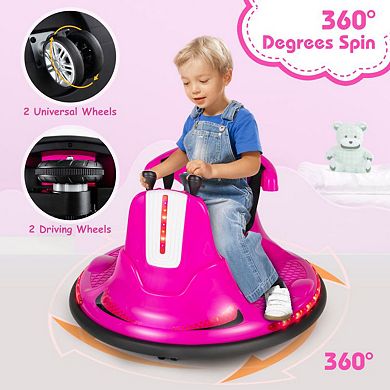 12v Kids Ride-on Bumper Car With Remote Control, Lights & Music