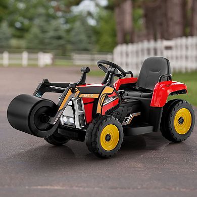 12v Kids Ride-on Road Roller With Remote Control