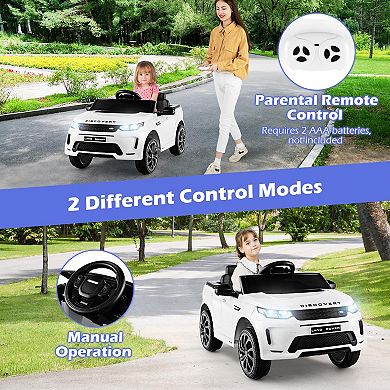 12v Kids Ride-on Car With Remote Control, Lockable Doors & Led Lights