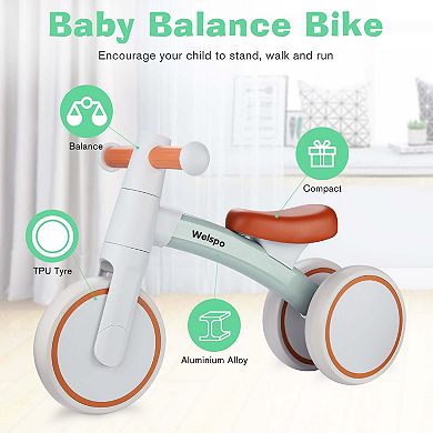 Baby Balance Bike Pedal-less 3 Wheels For 1 Year Old Toddlers