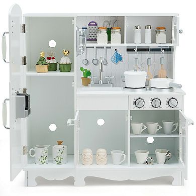 Kitchen Pretend Play Cookware Toys For Kids With Water Dispenser