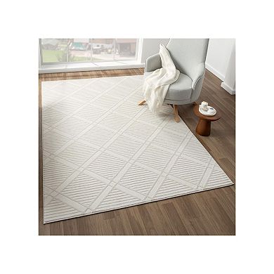 Luxe Weavers Geometric Diamond Shaped Area Rug