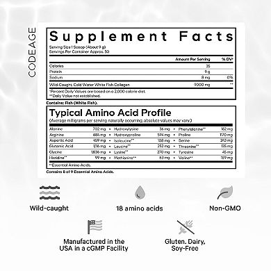 Codeage Marine Collagen Protein Powder Supplement 15.87 oz