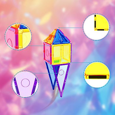 EverPlay 12 PC Magnetic Tiles, Magnetic Building Blocks for Kids, Magnet for Kids 3+