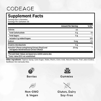Codeage Creatine Gummies 5000mg - 120 Gummies