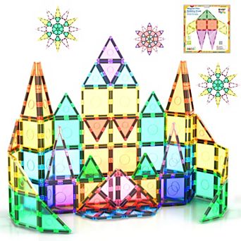 EverPlay 24 pc Magnetic Tiles, Magnetic Building Blocks for Kids, Magnet for Kids 3+