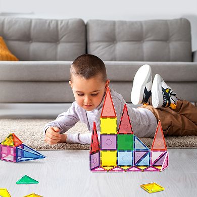 EverPlay 24 PC Magnetic Tiles, Magnetic Building Blocks for Kids, Magnet for Kids 3+