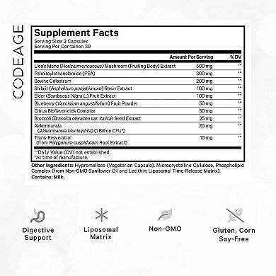 Codeage GLP-Harmony Companion Supplement -GLP-1 Agonist Support 60 ct