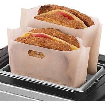 Zulay Kitchen 6 Pack Reusable Toaster Bags For Grilled Cheese Sandwiches