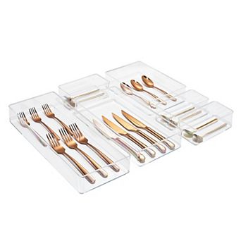 Sorbus 6 pc Kitchen Drawer Organizer Set - Great for storing Utensils, Silverware, and More