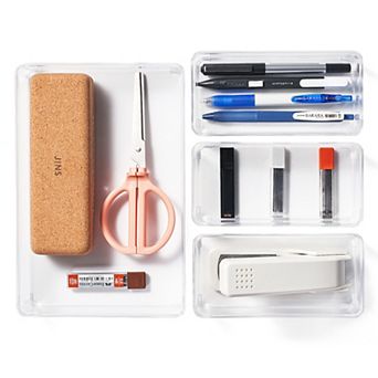 Sorbus 4 pc Clear Acrylic Office Drawer Organizer Set - Perfect for pens, craft supplies & more