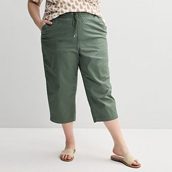 Plus Size Croft & Barrow® Utility Twill Pull On Capris