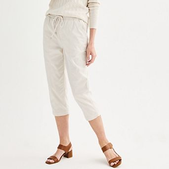 Petite Croft & Barrow® Utility Twill Pull-On Capris