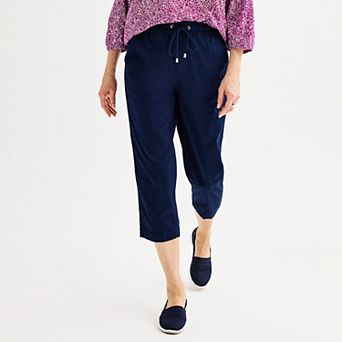 Petite Croft & Barrow® Utility Twill Pull-On Capris
