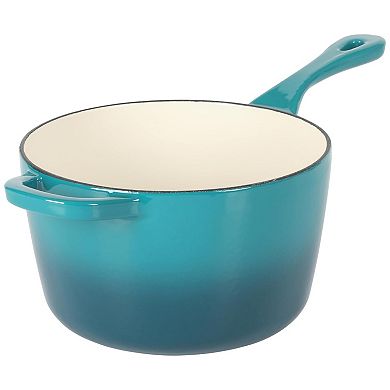 3 Quart Enameled Cast Iron Saucepan with Lid
