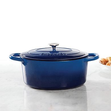7 Quart Enameled Cast Iron Oval Dutch Oven