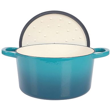 7 Quart Round Enameled Cast Iron Dutch Oven with Lid