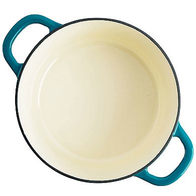 7 Quart Round Enameled Cast Iron Dutch Oven with Lid