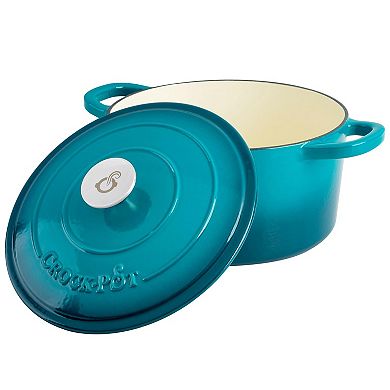 7 Quart Round Enameled Cast Iron Dutch Oven with Lid