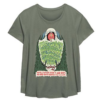 Plus Size Dr. Seuss Grinch Hated Christmas Flowy Graphic Tee