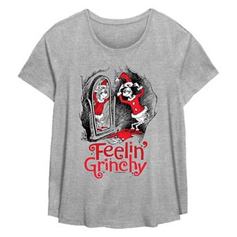 Plus Size Dr. Seuss Feeling Grinchy Flowy Graphic Tee