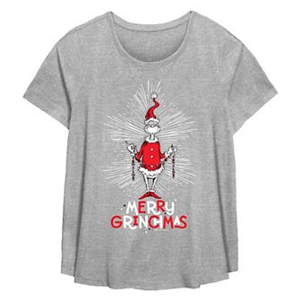 Plus Size Dr. Seuss Merry Grinchmas Flowy Graphic Tee