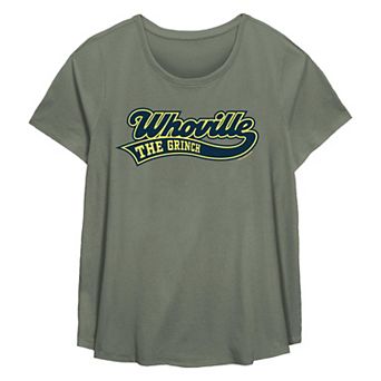 Plus Size Dr. Seuss The Grinch Whoville Flowy Graphic Tee