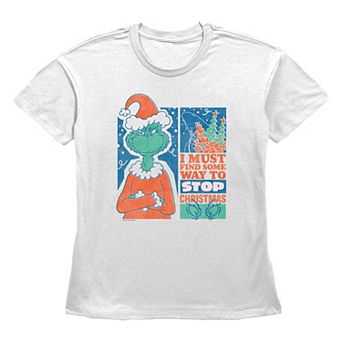 Women's Dr. Seuss Grinch Must Stop Christmas Graphic Tee