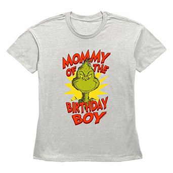 Women's Dr. Seuss Grinch Mommy Of The Birthday Boy Graphic Tee