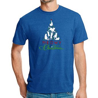 Meowy Christmas Tree - Men's Premium Blend Word Art T-shirt