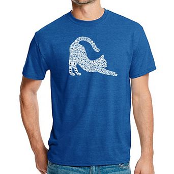 Stretching Cat - Men's Premium Blend Word Art T-shirt